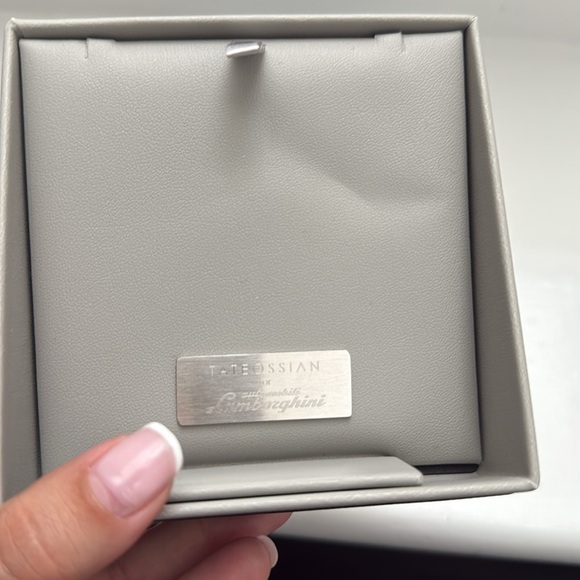 Tateossian x Lamborghini Sterling Silver & Leather Double Wrap Bracelet - Picture 6 of 9